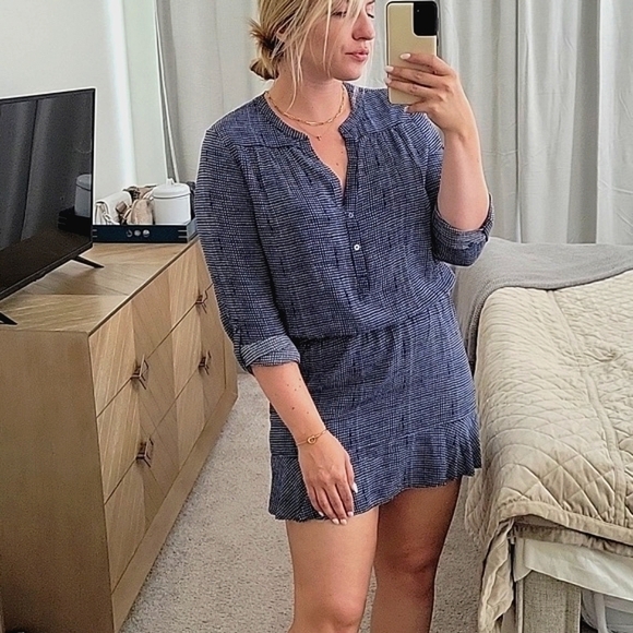 Joie Blue & White Mini Dress - Picture 7 of 7